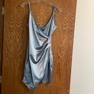 ZAFUL satin wrap dress